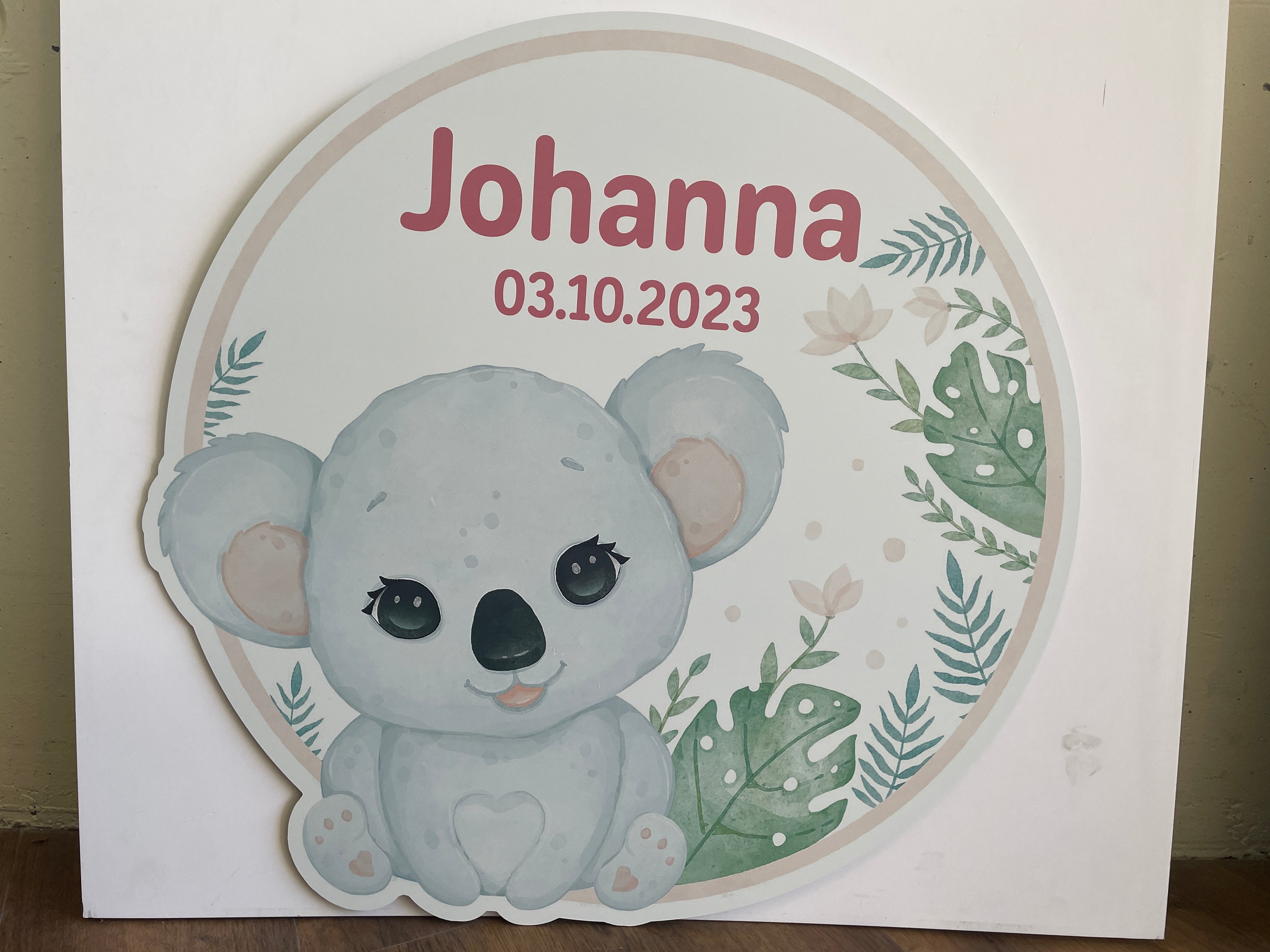 Geburtstafel Koala Bär