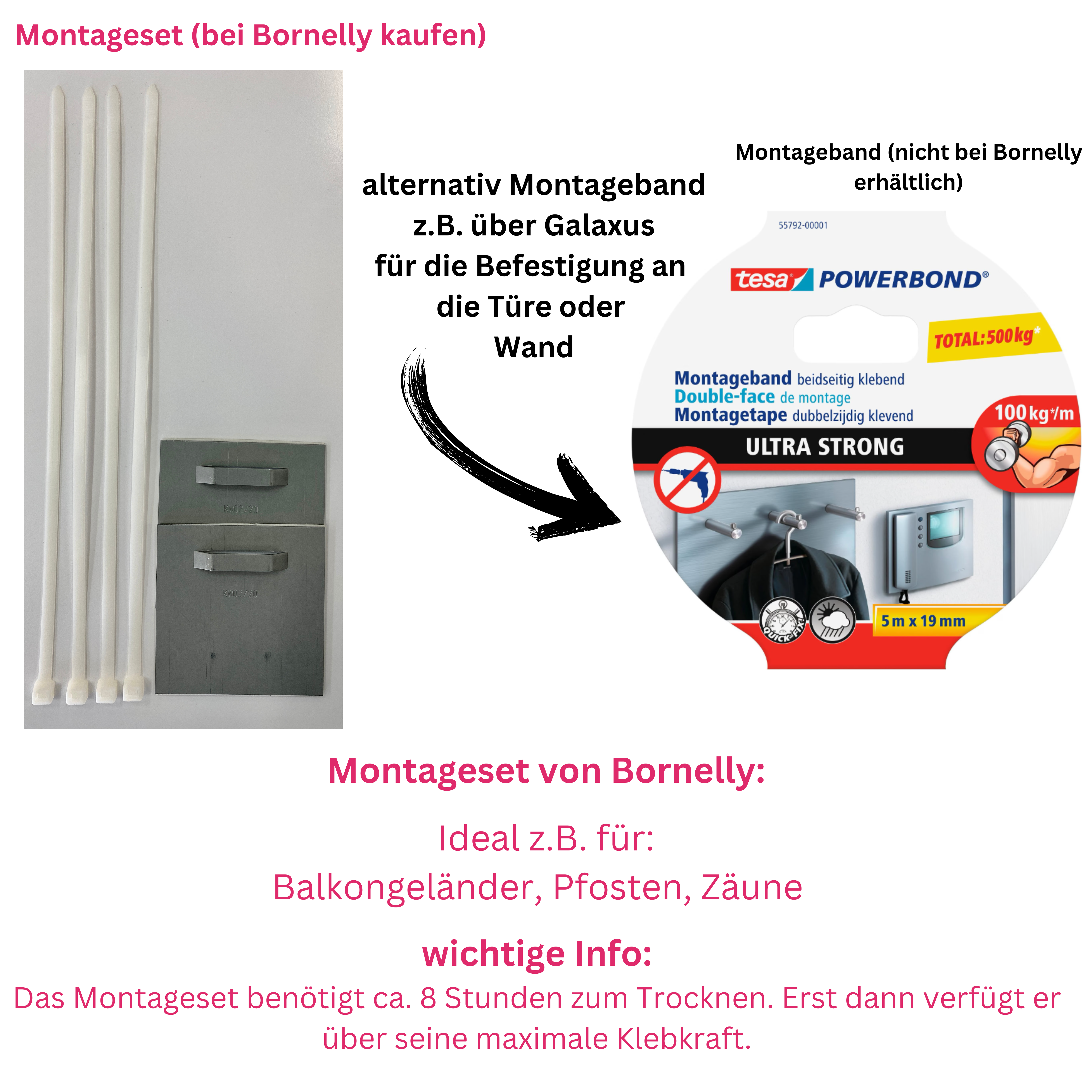 Montageset 2x für Wegweiser